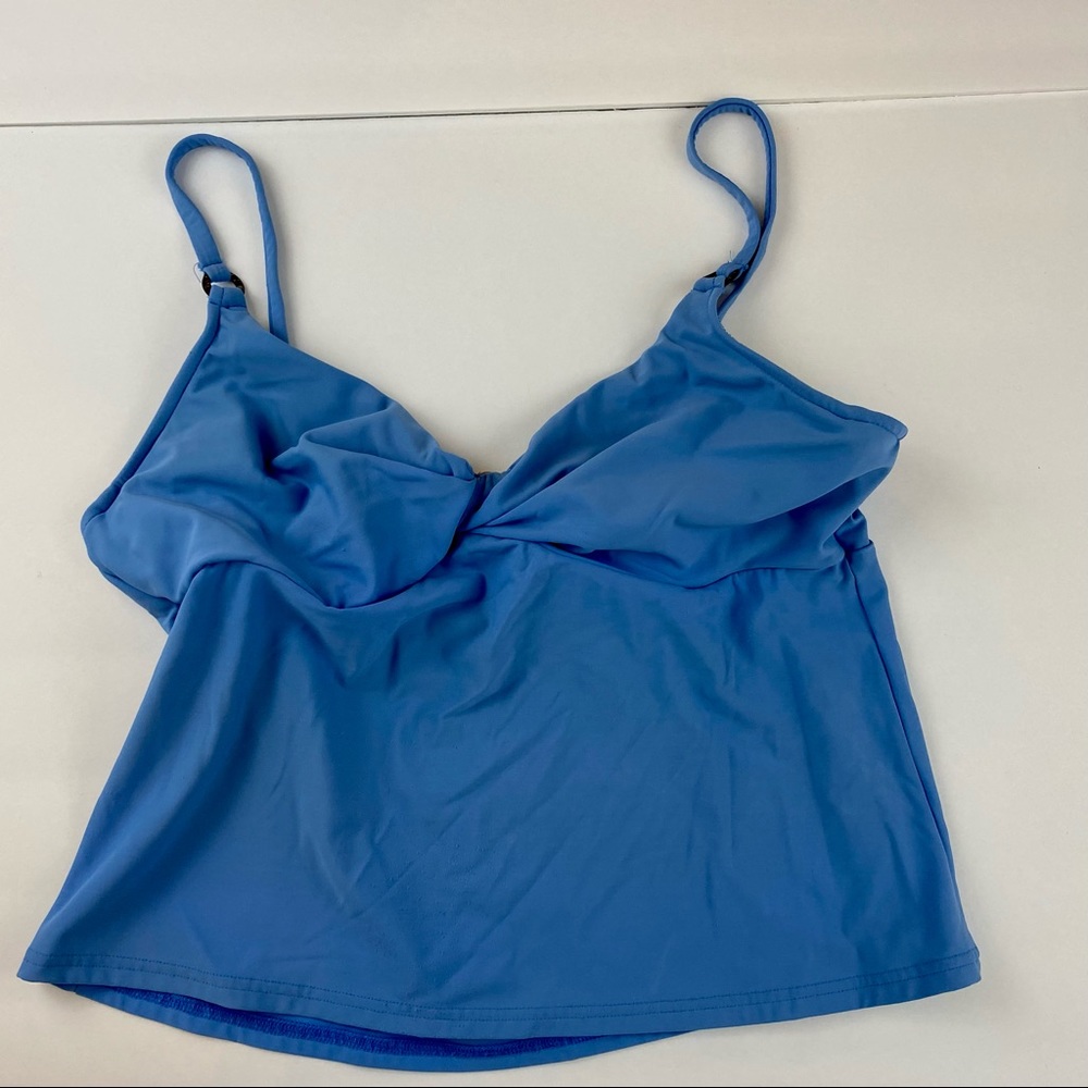 Lands End Bathing Suit Top. Tanking Top. Blue Bathing Suit Top. Size 14.
